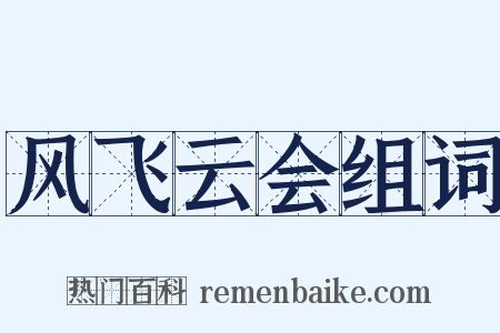 风飞云会组词是什么意思的图片